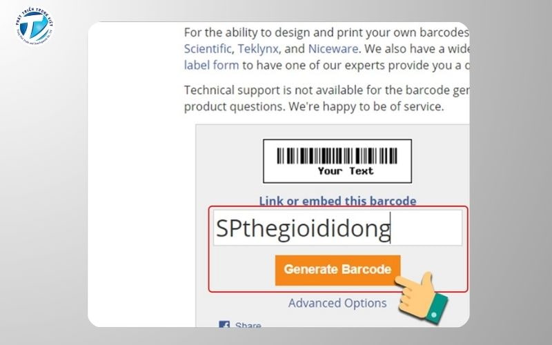 Hướng dẫn tạo mã barcode miễn phí bằng công cụ BarcodesInc bước 2